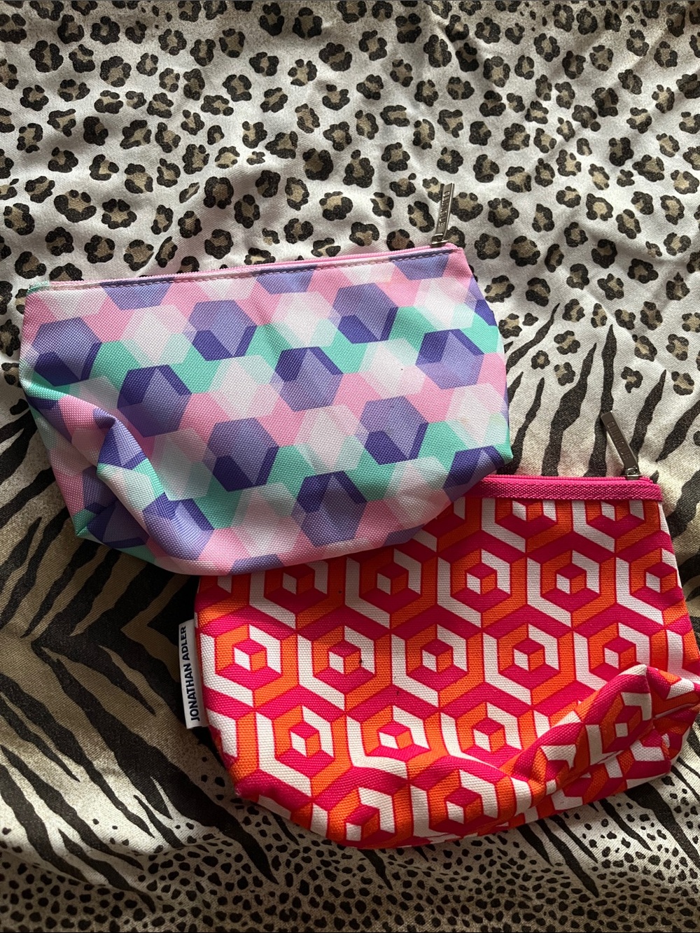 Jonathan Adler & Clinique Multicolor/multipurpose Geometric Pouch Duo